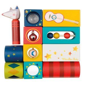 Activity Cubes/Stacking toy By Moulin Roty